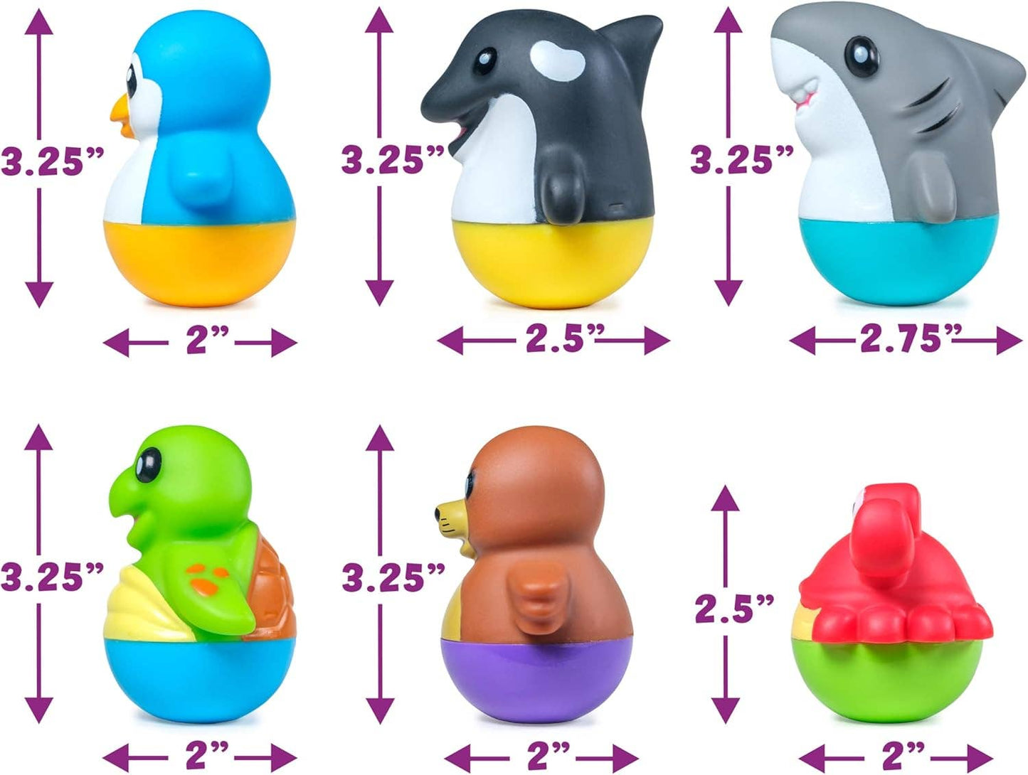Tub Works® Tub Bobbers™ Watertight Bath Toys, 6 Pack
