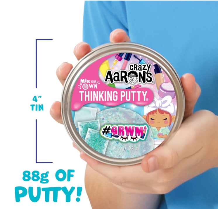 Crazy Aaron's GRWM Mix It DIY 4" Sensory Thinking Putty Tin