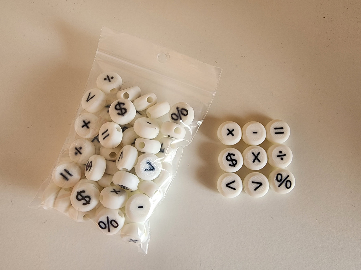 Math Symbol Beads