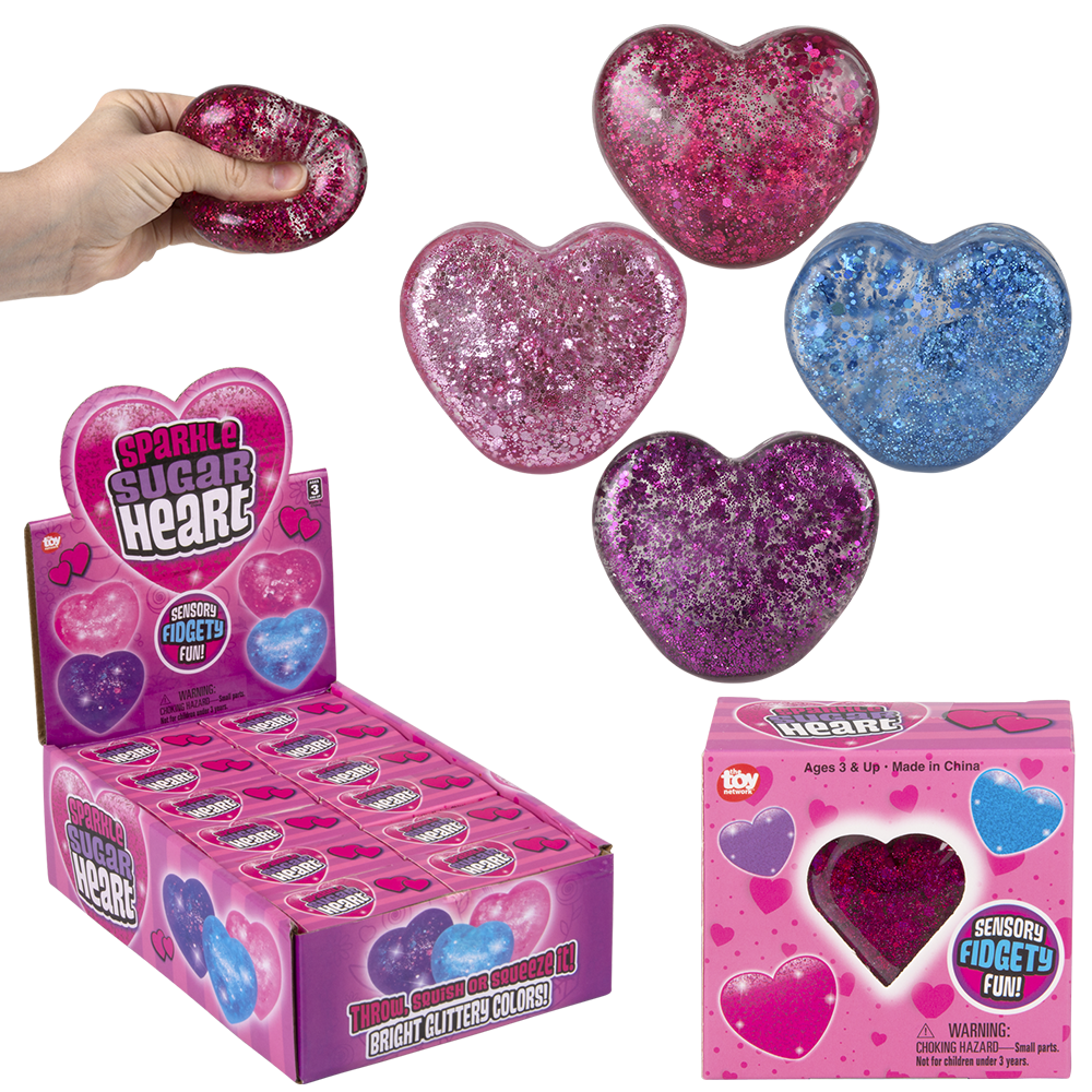 (T) SQUEEZY SPARKLE SUGAR HEART 2.5"