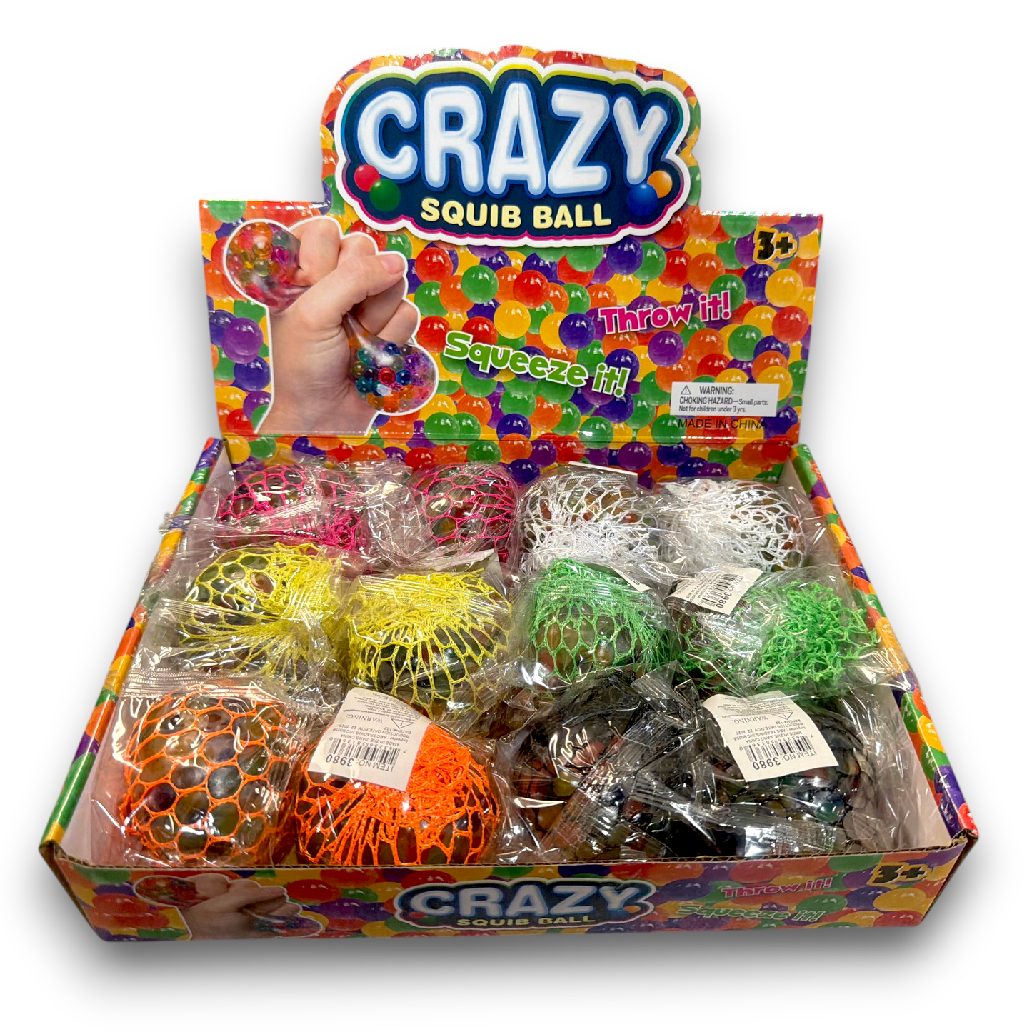 Crazy Squishy Ball 12 CT Counter Display