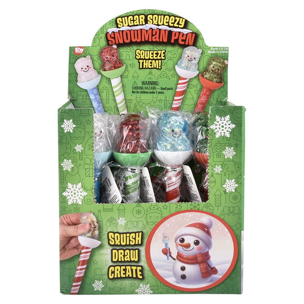 6.5" SUGAR SQUEEZY SNOWMAN PENS