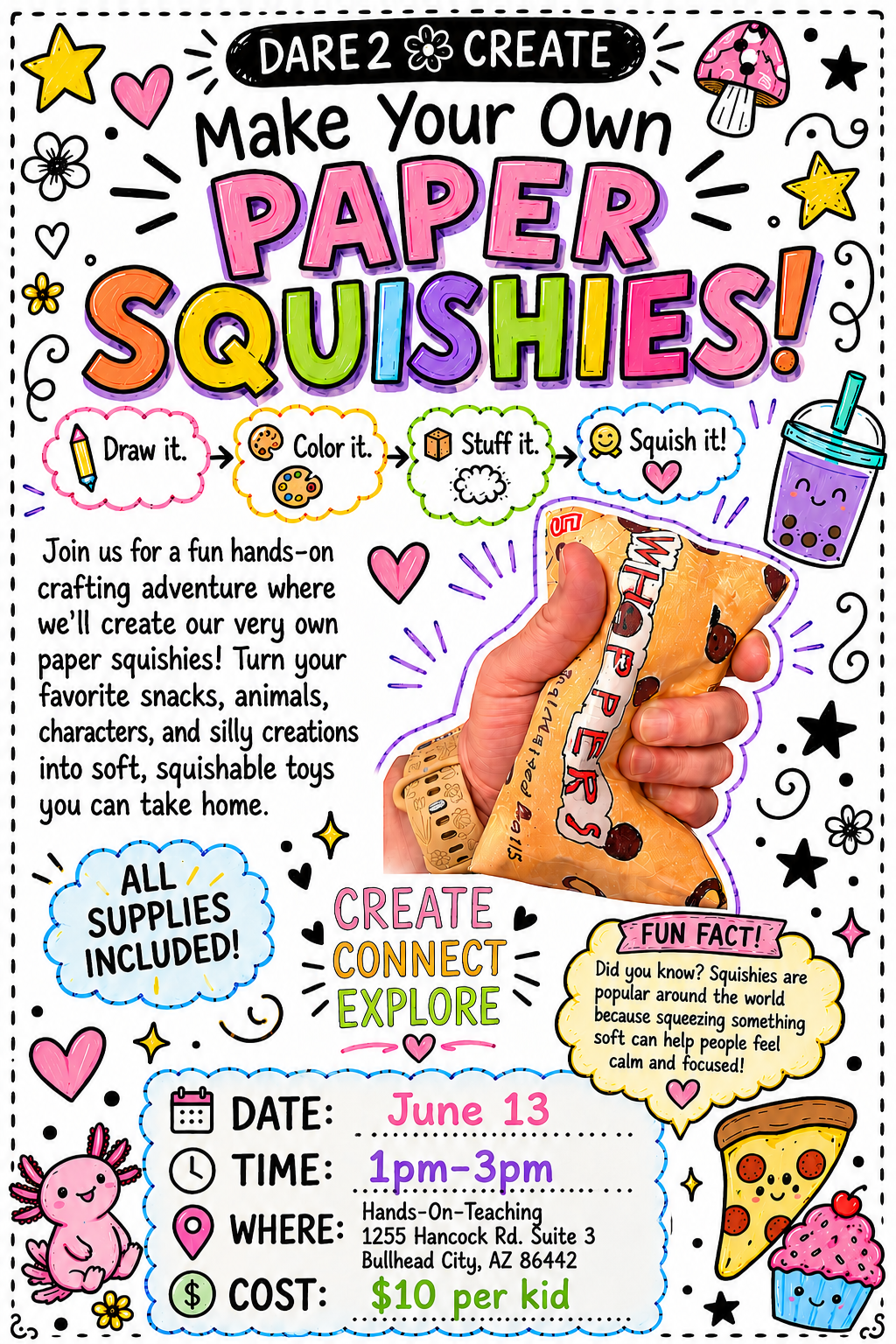 Paper Squishy Event 6/13 from 1:00 to 3:00