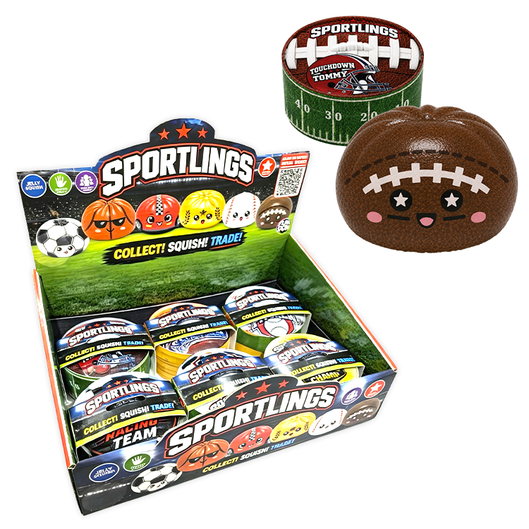 Fun Doh Sports Dumpling Squishy Fidget Toy - 12/Display