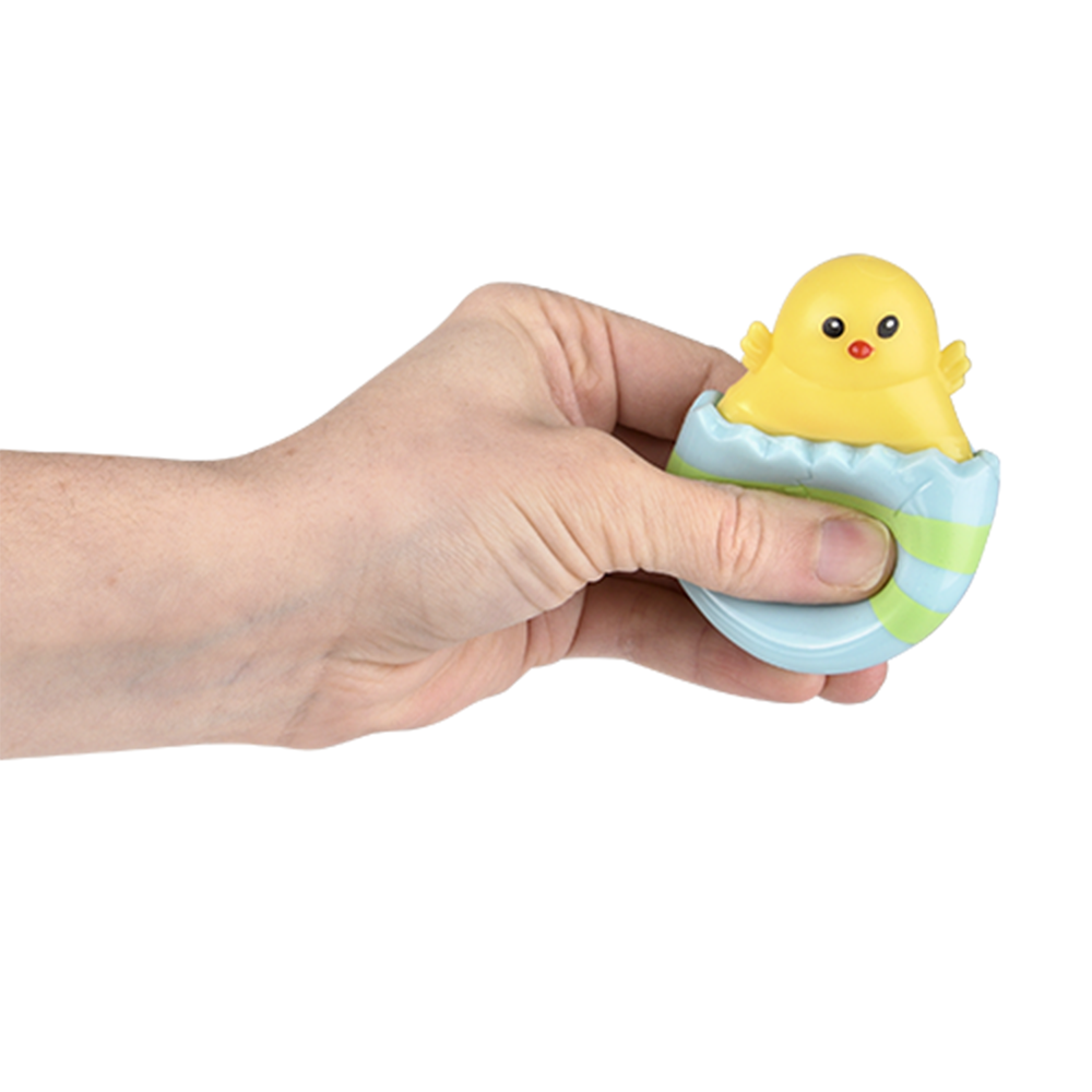 SQUEEZY POP UP HATCHING CHICK 3"     12/DISP