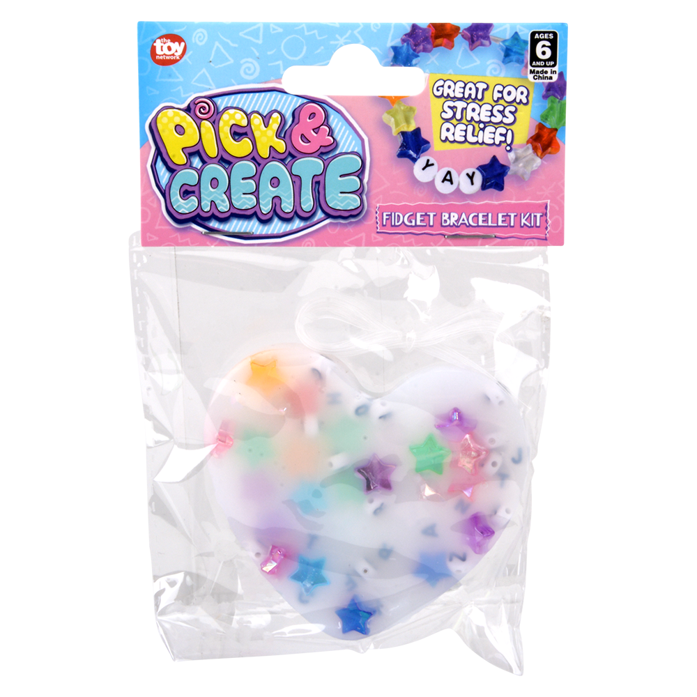 PICK N CREATE HEART BEADED FIDGET BRACELET 24CT