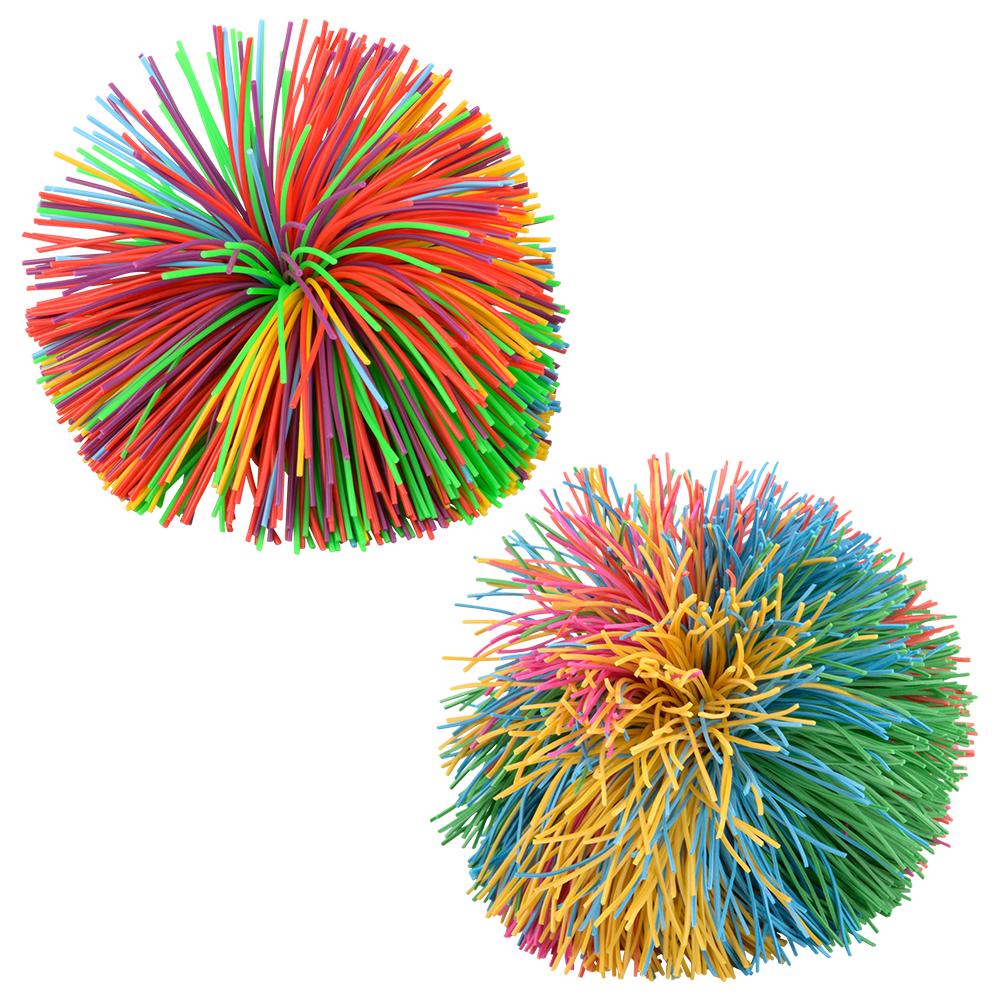 (T) 3.5" RAINBOW STRINGY BALL