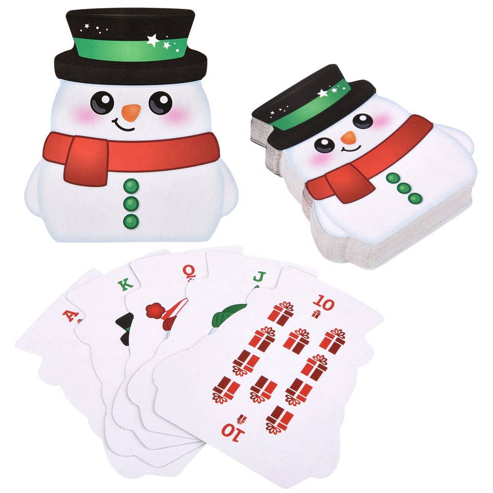SNOWMAN PLAYING CARDS 3"   12/DISPLAY