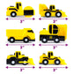 Tub Works® Construction™ Trucks Mold Free Bath Toys, 6 Pack