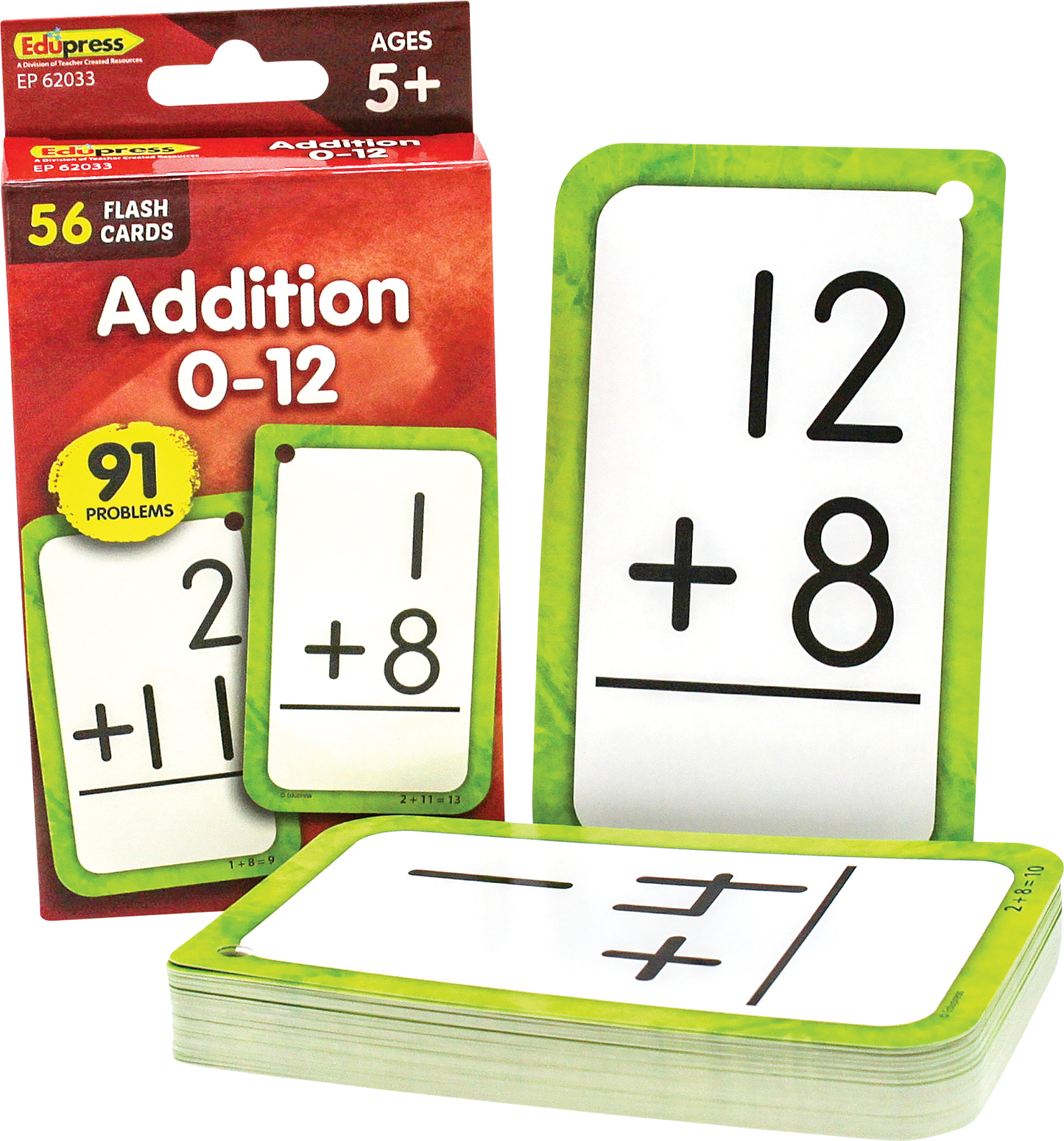 Addition 0–12 Flash Cards