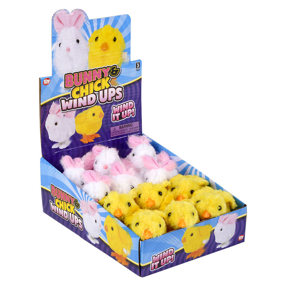 (T) 3" BUNNY AND CHICK WIND UPS      12/DISPLAY