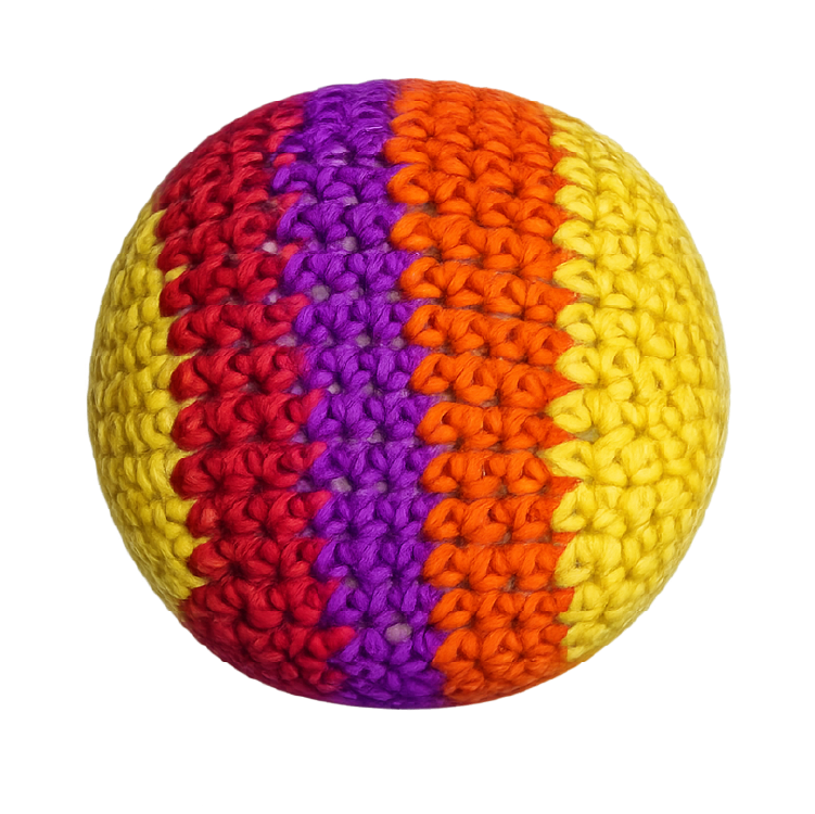 Extreme Retro Hand-Knitted Kick Pouch Footbag