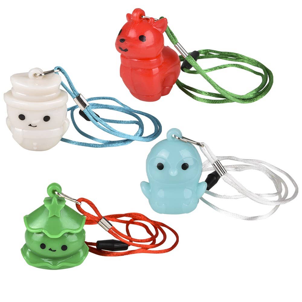 FLASHING CHRISTMAS NECKLACE ASSORTMENT 24CT  2"