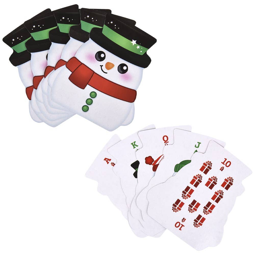 SNOWMAN PLAYING CARDS 3"   12/DISPLAY