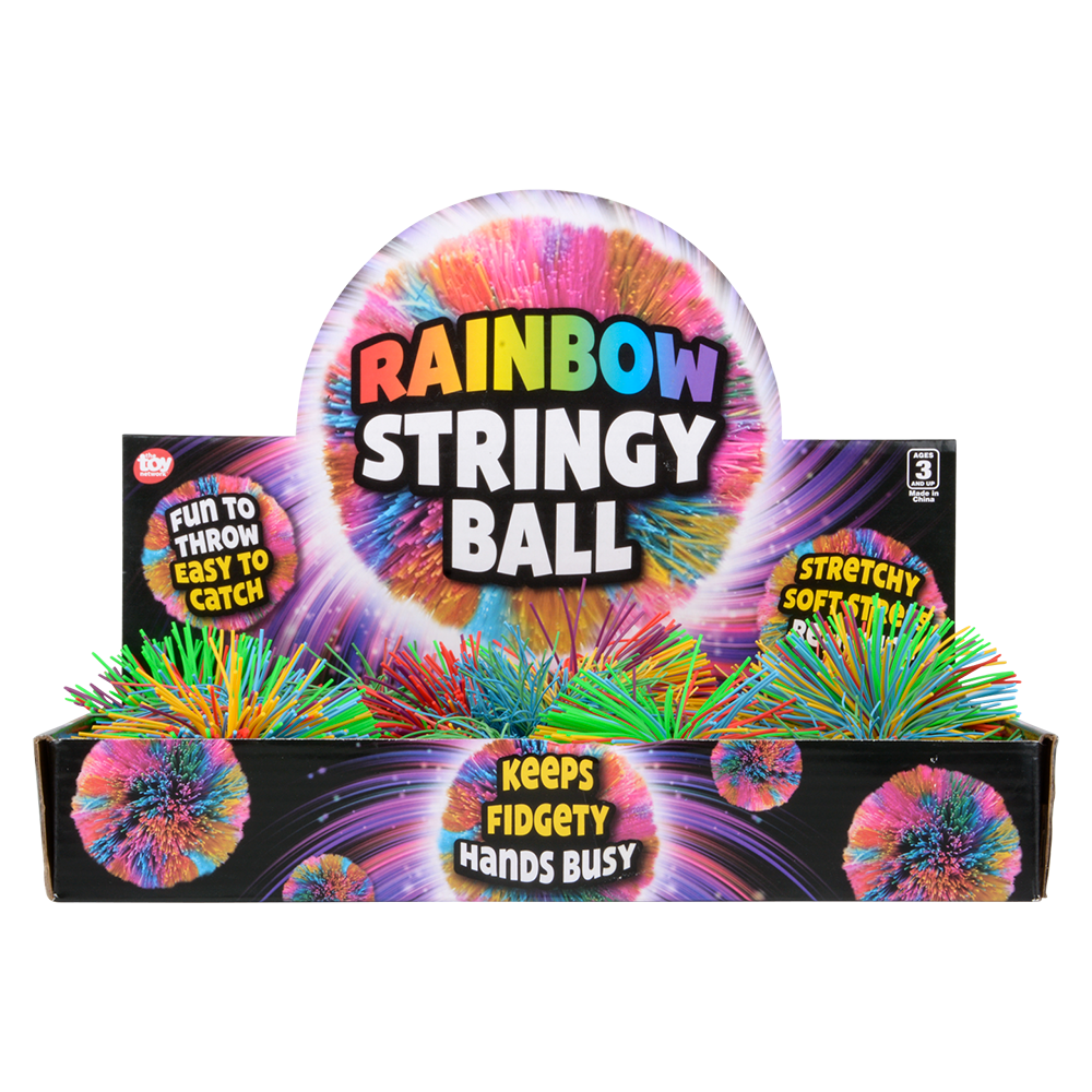 (T) 3.5" RAINBOW STRINGY BALL
