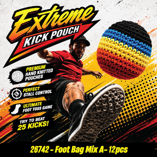 Extreme Retro Hand-Knitted Kick Pouch Footbag