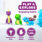 Tub Works® Dinos™ Dinosaur Light Up Bath Toys, 6 Pack