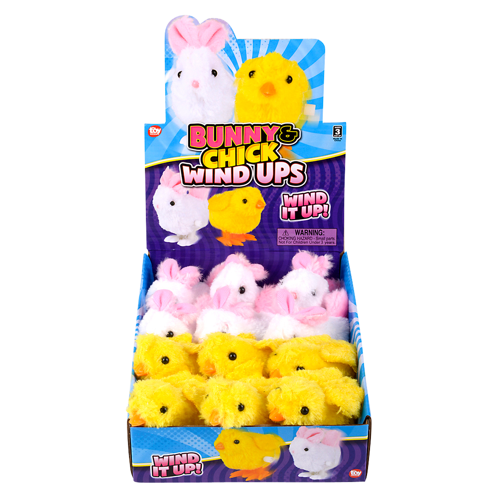 (T) 3" BUNNY AND CHICK WIND UPS      12/DISPLAY