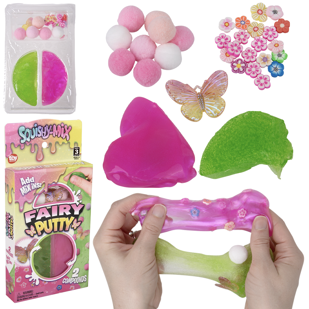 SQUISHY-MIX FAIRY PUTTY 12CT