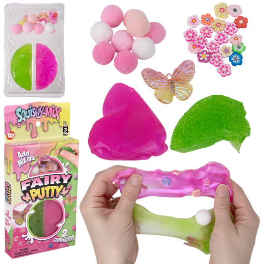 SQUISHY-MIX FAIRY PUTTY 12CT