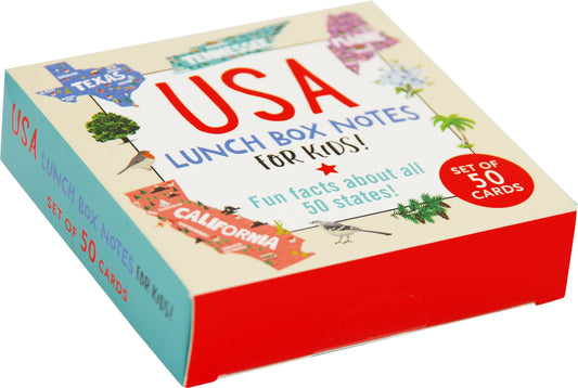 USA Lunch Box Notes for Kids! (Set of 50 Cards)