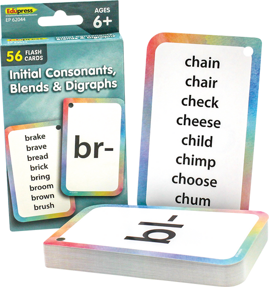 Initial Consonants, Blends & Digraphs Flash Cards