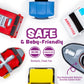Tub Works® Emergency™ Cars Light Up Bath Toys, 6 Pack