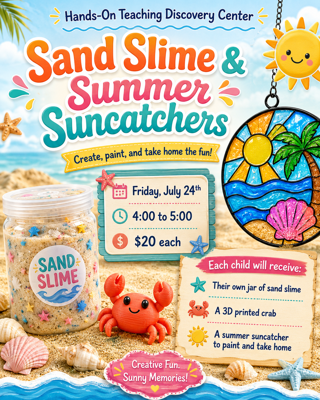 Sand Slime & Summer Suncatcher Event