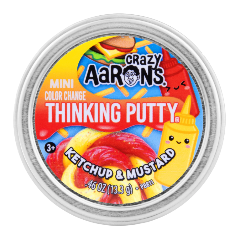 Crazy Aaron's 2" Hypercolor Mini Tin - Ketchup & Mustard