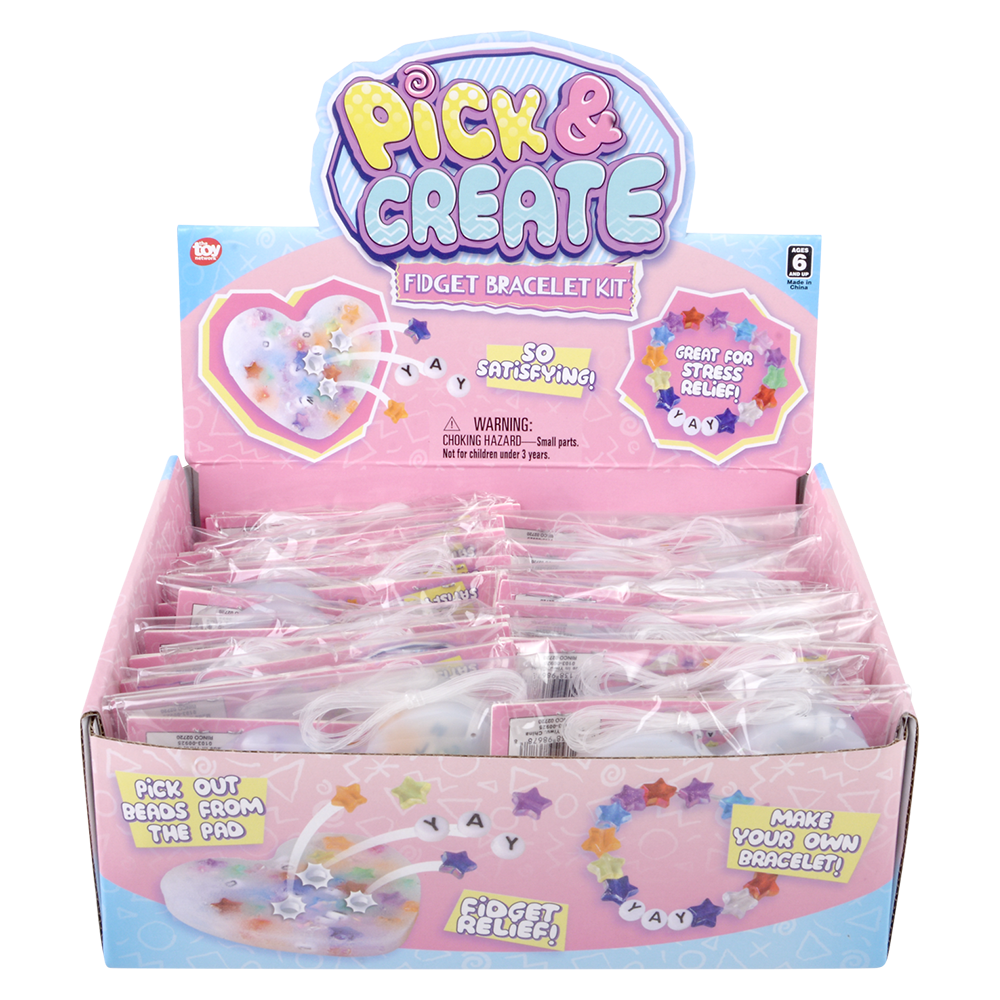 PICK N CREATE HEART BEADED FIDGET BRACELET 24CT