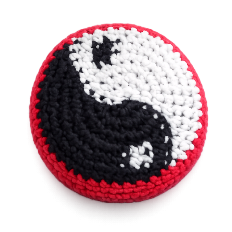 Extreme Retro Hand-Knitted Kick Pouch Footbag