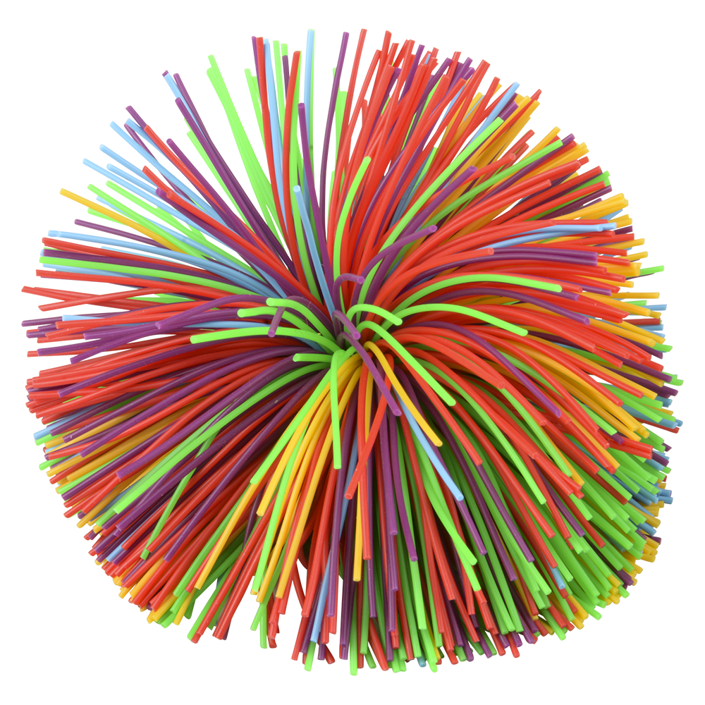 (T) 3.5" RAINBOW STRINGY BALL