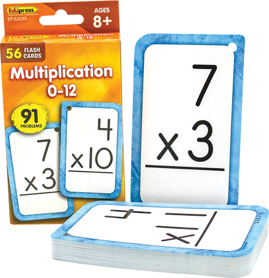 Multiplication 0–12 Flash Cards