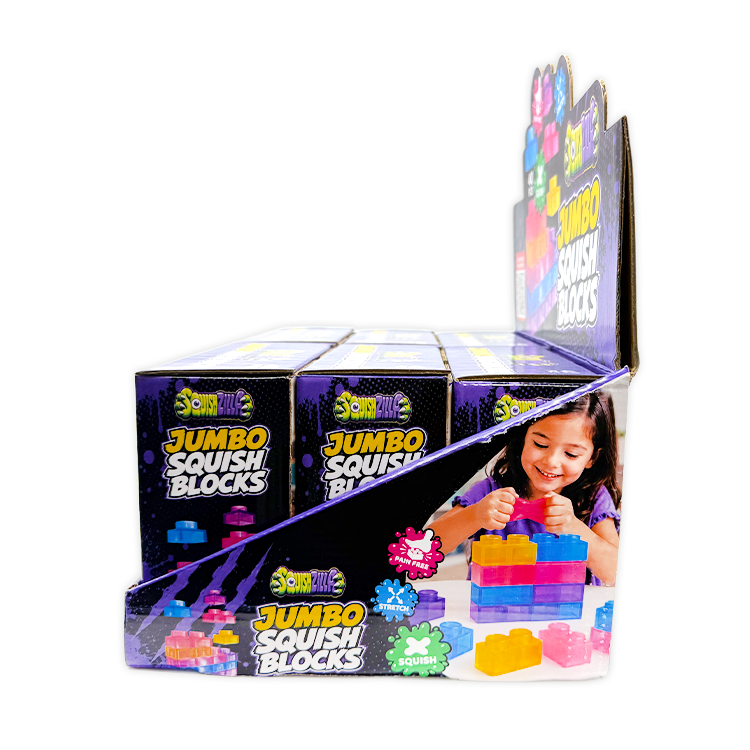 Fun Doh JUMBO Squish Blocks Building Sensory Toy - 6/Display