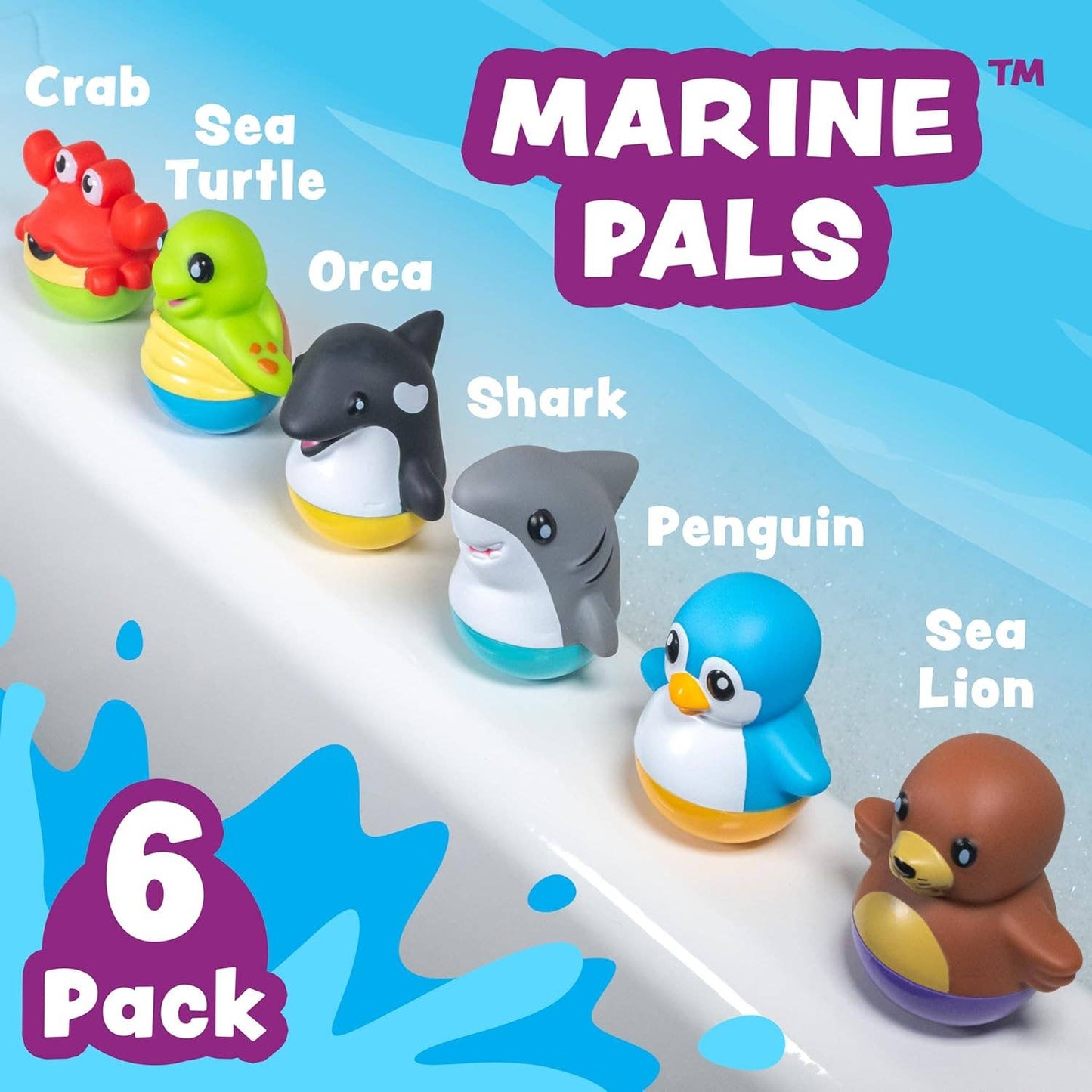 Tub Works® Tub Bobbers™ Watertight Bath Toys, 6 Pack
