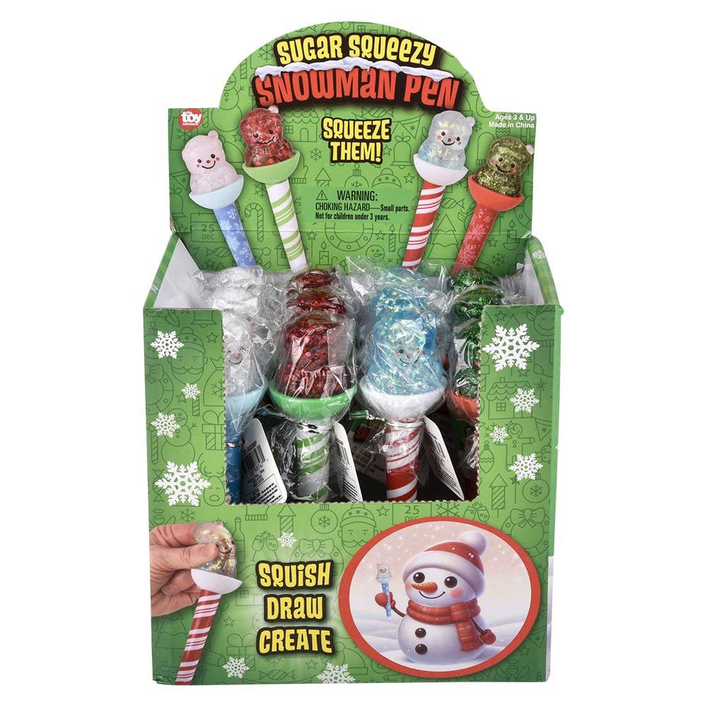 6.5" SUGAR SQUEEZY SNOWMAN PENS