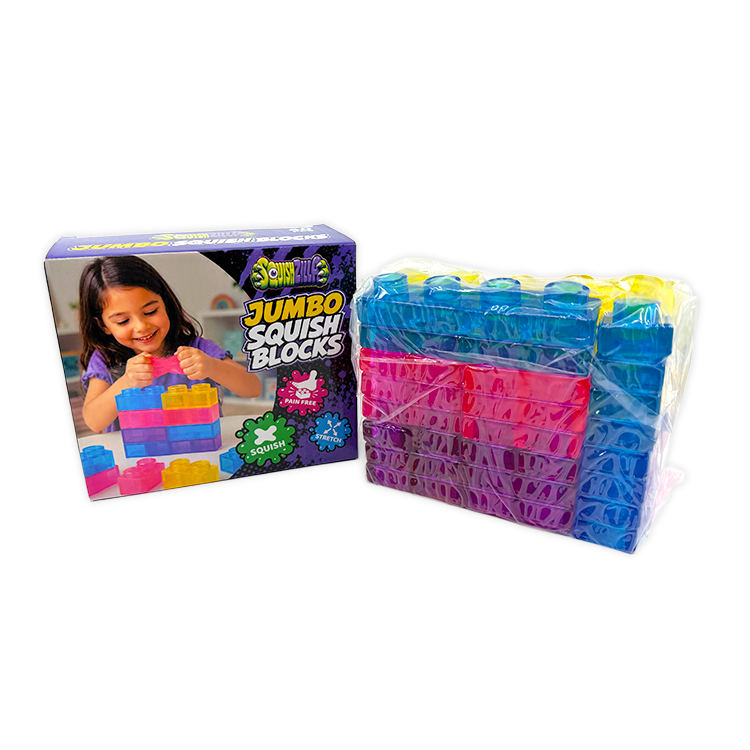 Fun Doh JUMBO Squish Blocks Building Sensory Toy - 6/Display