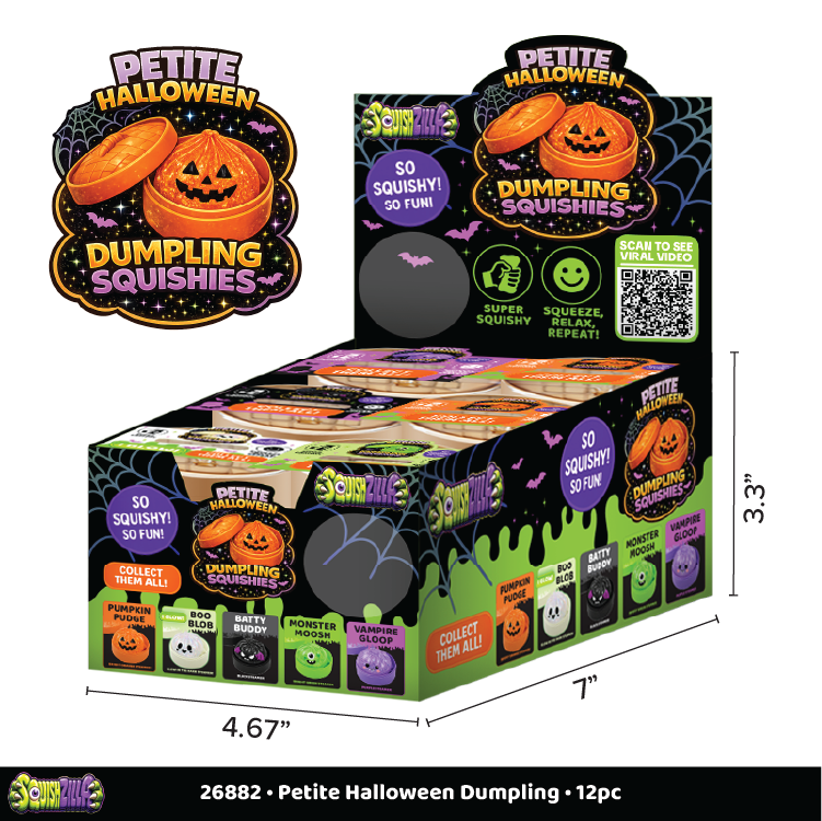 Fun Doh Petite (Mini) Halloween Squishy Dumplings 12/Display